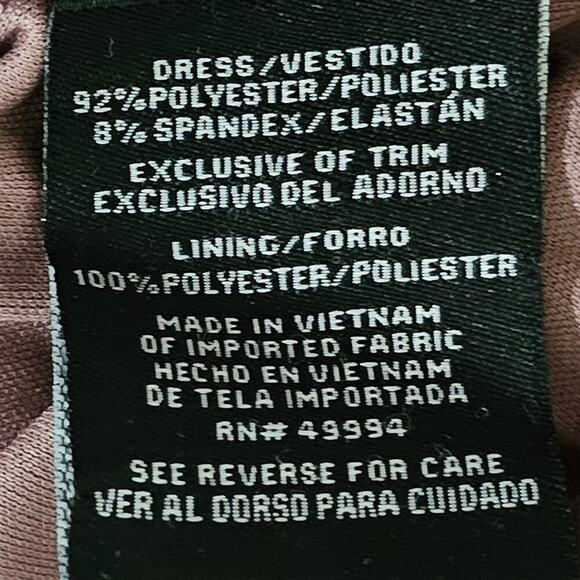 R&M Richards Womens Plus Size Plum Evening Gown Embellished Pleated Dress 22 16 - Picture 8 of 10